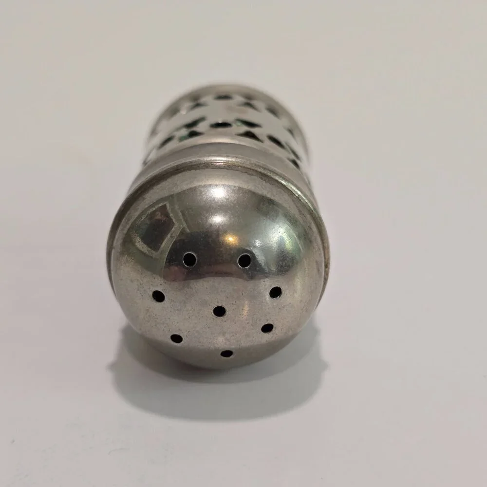 APEX - Vintage EPNS Cobalt Glass Insert Salt Shaker, Single​​ - Picture 3 of 6